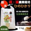 減農薬米ひのひかり 令和3年度産  3kg 農園直送 送料無料