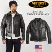 バンソン VANSON ENF シングル ライダース ブラック ｜ シングルライダース メンズ アメリカ製 MADE IN USA エンフィールド 襟付 レザージャケット アウター 革