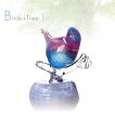 プレゼント 鳥のオブジェ(1羽) 手作りガラス細工 野口硝子 FF-bird-tree1 FUSION FACTORY 送料無料 あすつく 夫婦 記念日 お返し