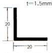 塩ビアングル《20mmx20mm》 　白　長さ1.82m