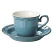 KOYO 光洋陶器 日本製 ラフィネ アンティークブルー コーヒーカップ＆ソーサー 洋食器 コーヒー碗皿 コーヒー 珈琲 アンティーク調 おしゃれ カフェ