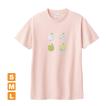 かわいいりんご ライトピンク アトリエmimaRe オリジナルイラストプリント　半袖 Tシャツ