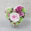 花　ハート　バラ　ピンク　母の日　結婚記念日　ギフト　誕生日　お祝い　お見舞い　プリザーブドフラワー　クール・ローズ・ブラン