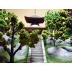 製作依頼　石山寺　多宝塔オリジナルジオラマ　ガラスケース付