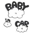 No BoRDER(ノーボーダー) BABY IN CAR ベビーインカ― ステッカー オリジナルドライブサイン CLOUD FAMILY STC-002AG/S 【シールタイプ】