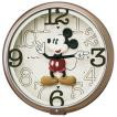 セイコー ディズニータイム ミッキーマウス クオーツ掛時計 メロディ６曲 茶メタリック塗装 FW576B　【取り寄せ品】