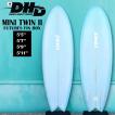 DHD サーフボード ツインフィン DHD MINI TWIN2 PU BLUE TINT FUTURES
