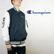 チャンピオン スタジャン Champion SATIN BASEBALL JACKET V1941 Black White サテンベースボールジャケット トラックジャケット メンズ 男性 USA企画