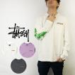 ステューシー Ｔシャツ ロンT  STUSSY LEAVES LS CREW LS 1140110 420 Charcoal Lavender Natural 長袖 ポケT ストリート サーフ スケートボード