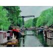 小田切訓　「跳橋のある運河」　風景画　油彩　Ｆ６号　真作保証　欧州風景人気実力画家！　旅情豊か！落ち着いた雰囲気の傑作！