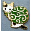 ポタリングキャット ピンズ ドロボー猫 ピンバッジ ピンブローチ グッズ 猫雑貨 ギフト かわいい 白黒ぶち猫 昭和レトロ