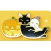 ポタリングキャット ピンズ ハロウィン 黒猫 ピンバッジ ピンブローチ グッズ 猫雑貨 ギフト かわいい 黒猫 かぼちゃ おばけ