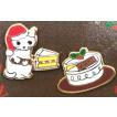 ポタリングキャット ピンズ クリスマスケーキ ピンバッジ ピンブローチ グッズ 猫雑貨 ギフト かわいい 白猫 サンタ