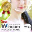 透明マスク　飲食店　接客業　衛生マスク  送料無料　ヘッドセットマスク 5個入り　ホワイト　クリアマスク　熱中症対策 フェイスシールド