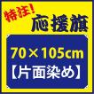 応援旗/小（片面染め）　70×105cm　お客様のオリジナルデザインの旗を1枚から作ります