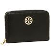 トリーバーチ 長財布 TORY BURCH  レザー ジップ キーリング付き コインケース ブラック 90009173