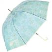三国 60cm ジャンプ式 雨傘 TPU-Umbrella 花文様 ラッコ アクア...