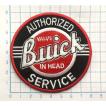 AUTHORIZED SERVICE BUICK 丸型【のりもの ロゴ マーク ワッペン 刺繍 アイロンワッペン】