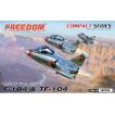 フリーダムモデル コンパクトシリーズ 162704 米空軍 F-104 & TF-104 2機セット