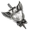 ギベオン隕石 エンジェル（天使）の剣 ハート ステンレス ペンダントトップ｜メテオライト 本物保証