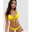 �G�C�\�X&nbsp;���f�B�[�X&nbsp;�g�b�v�̂�&nbsp;����&nbsp;ASOS&nbsp;DESIGN&nbsp;Shirred&nbsp;Tie&nbsp;Front&nbsp;Triangle&nbsp;Bikini&nbsp;Top&nbsp;in&nbsp;yellow