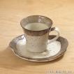 コーヒーカップ ソーサー 渕茶うのふ粉引 カップソーサー 和陶器 おしゃれ 業務用 美濃焼