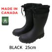 カミック メンズ 25cm ブラック アイスブレーカー 防寒 長靴 カナダ製 防水 上位モデル ラバーブーツ 雪かき 国内正規品 KAMIK