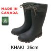 カミック メンズ 26cm カーキ アイスブレーカー 防寒 長靴 カナダ製 防水 上位モデル ラバーブーツ 雪かき 国内正規品 KAMIK