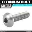 64チタンボルト M5×20mm P0.8 トラスヘッド 六角穴付き シルバーカラー 1個 JA897