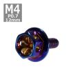 六角ボルト M4×12mm P0.7 フラワーヘッド ステンレス 焼きチタンカラー 1個 TB0532