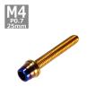 キャップボルト M4×25mm P0.7 テーパーシェル ステンレス ゴールド＆焼きチタンカラー 1個 TB0899