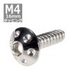 M4×16mm タッピングネジ タッピングビス タッピングボルト シルバー ステンレス 1本 TC0062