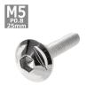 ボタンボルト M5×25mm P0.8 トライアングルヘッド ステンレス シルバー 1個 TR0133