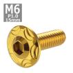 ボタンボルト M6×15mm P1.0 スノーヘッド ステンレス ゴールドカラー 1個 TR0276