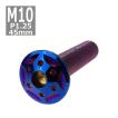 ボタンボルト M10×45mm P1.25 スターホールヘッド ステンレス 焼きチタンカラー 1個 TR0710