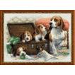 RIOLISクロスステッチ刺繍キット No.1328 "Canine Family" (犬の家族 イヌ) 【海外取り寄せ/納期30〜60日程度】