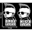 COOL BABY KIDS IN CAR２「サイズ18.5x11」クール ベビー キッズ インカー ステッカー