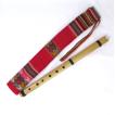ペルーマルク社竹製の簡易ケーナ・ケーナーチョ 長い笛（Ｅ〜F管） QU09 アワイヨ柄ケース付き