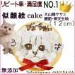 猫用の 似顔絵 ケーキ 一頭 描き ササミと鰹節生地 4号12cm サイズ 誕生日 オリジナル 人気 プレゼント 名前 入れ 無添加のペット用品で健康な食事を