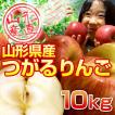 山形県産 つがる りんご ご家庭用 バラ詰め 10kg （Mサイズ以上）