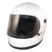 ZK-540 フルフェイスヘルメット（ホワイト）SG公認 全排気量対応 UVカットハードコートクリアーシールド付属 昭和レトロ 70年代風デザイン
