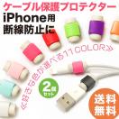 ライトニングケーブルバイト 断線防止 保護カバー プロテクター Apple  iPhone USBケーブル 同色2個セット 11カラー 送料無料