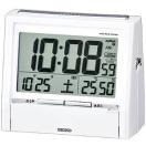 DA206W TALK LINER トークライナー SEIKO セイコー 電波置時計 温湿度表示付き 目覚まし時計 クロック 白パール塗装 