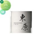 表札 ステンレス オンリーワンクラブ EVA エヴァ レイアウト2 Mサイズ 正方形 戸建...