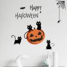 ウォールステッカー ハロウィン かぼちゃ クロネコ ねこ Halloween 子供部屋 壁 壁紙シール パーティ イベント インテリア 飾りつけ かわ