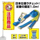 ラッシングベルト レール 3ｍ 固定側1m ベルト幅50mm ガッチャ ...