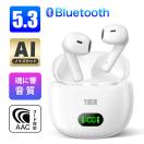 イヤホン ワイヤレスイヤホン Bluetooth5.3 軽量 CVC8.0 HiFi高音質 IPX7防水 Bluetooth イヤホン マイク内蔵 iPhone Android 対応 (A1YK3EB)