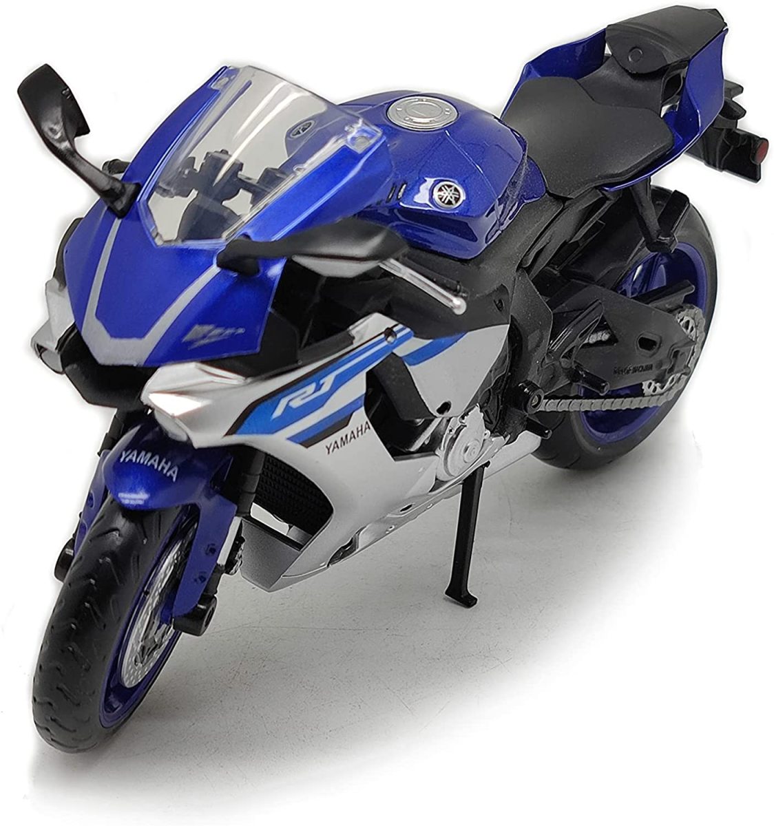 童友社 1/12 モーターサイクル ヤマハ YAMAHA YZF-R1 青/塗装済み完成