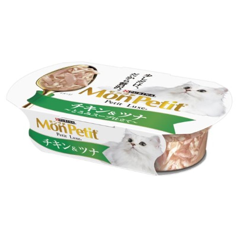 Nestle モンプチ プチリュクス カップ とろみスープ仕立て チキン＆ツナ 57g×48個 PURINA モンプチ 猫缶、ウエットフードの商品画像