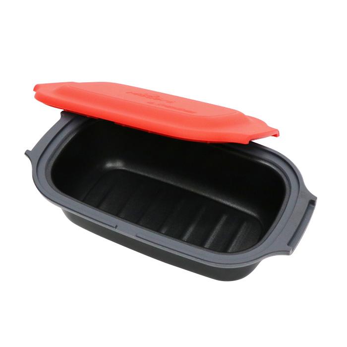 MUK MUK レンジメートプロ（レッド）×1個 電子レンジ調理用品